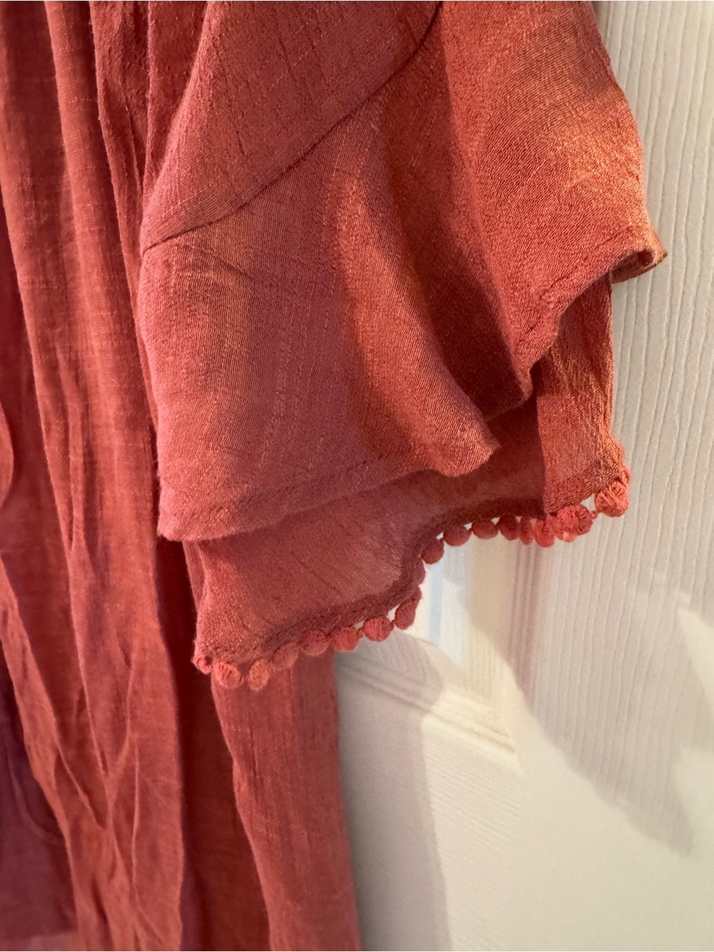 NAIF Rust Red Boho Peasant Dress - Picture 3 of 3